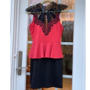 Lace top dress